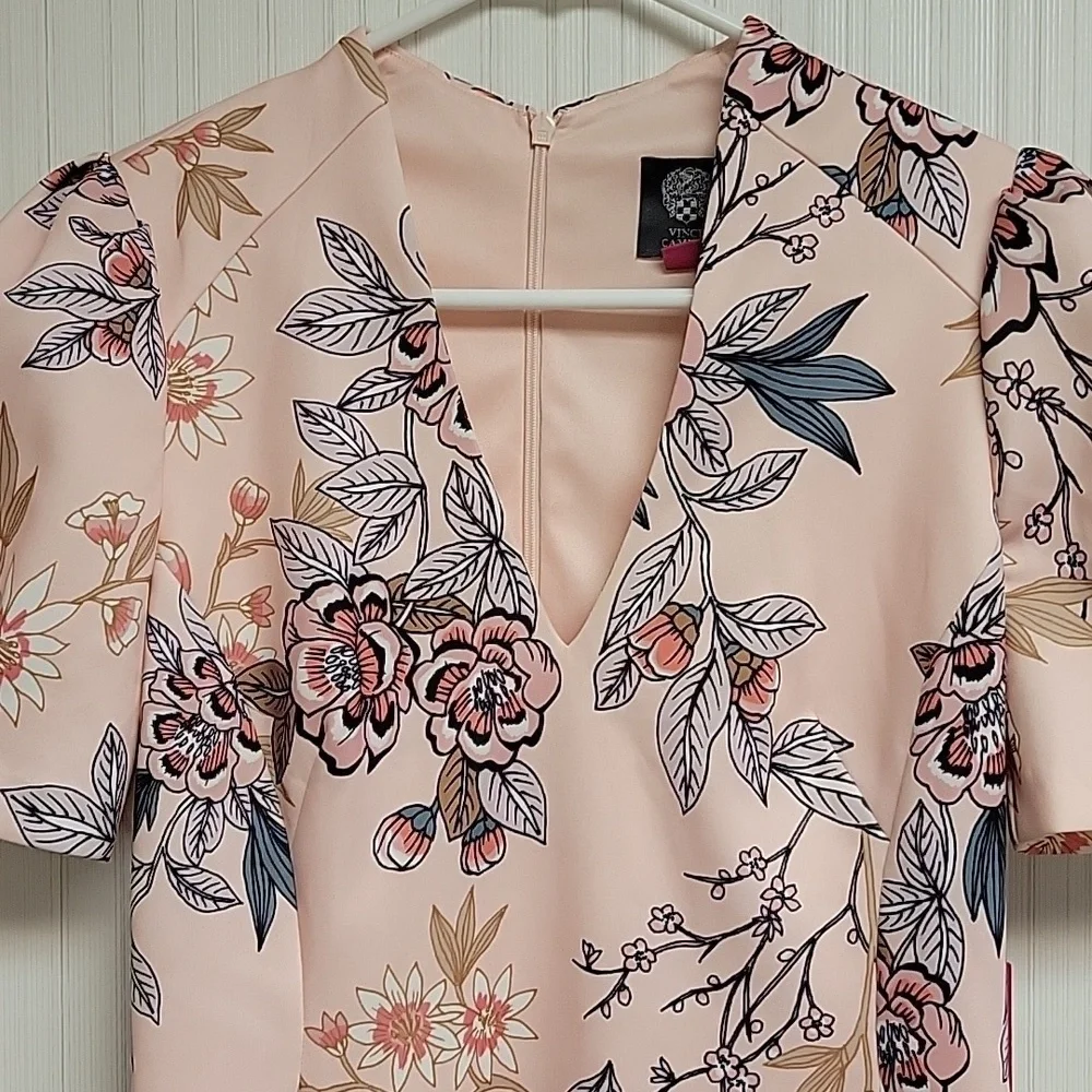 Vince Camuto Women's Pink Floral Scuba Sheath Dress, Sz 4. New With Tags - Picture 3 of 8